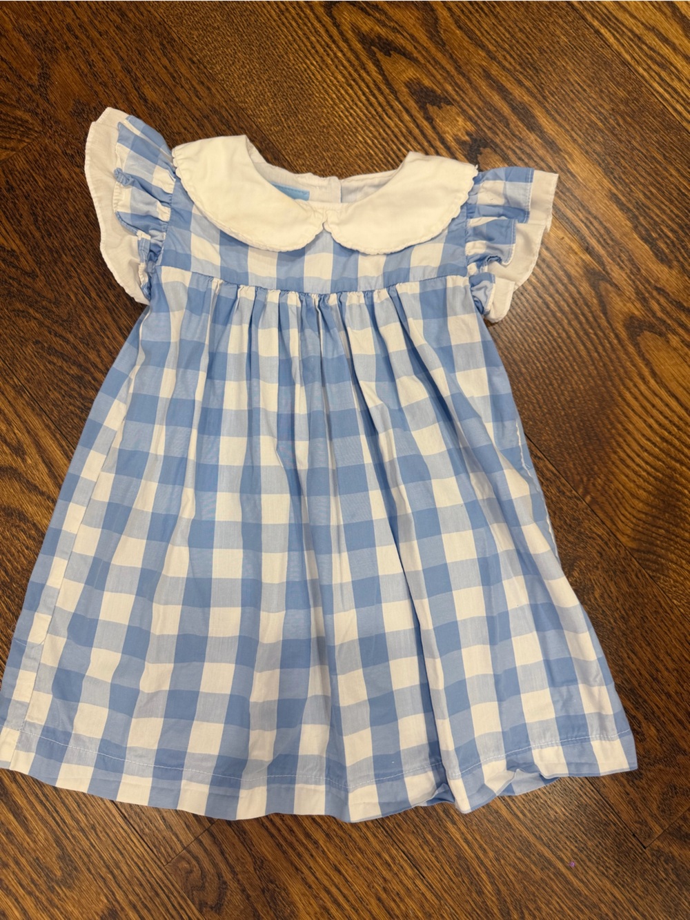 bella bliss Blue and White Gingham Girls Dress